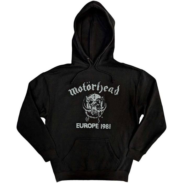Motorhead Unisex Pullover Hoodie: Europe '81 (Črna) 132398