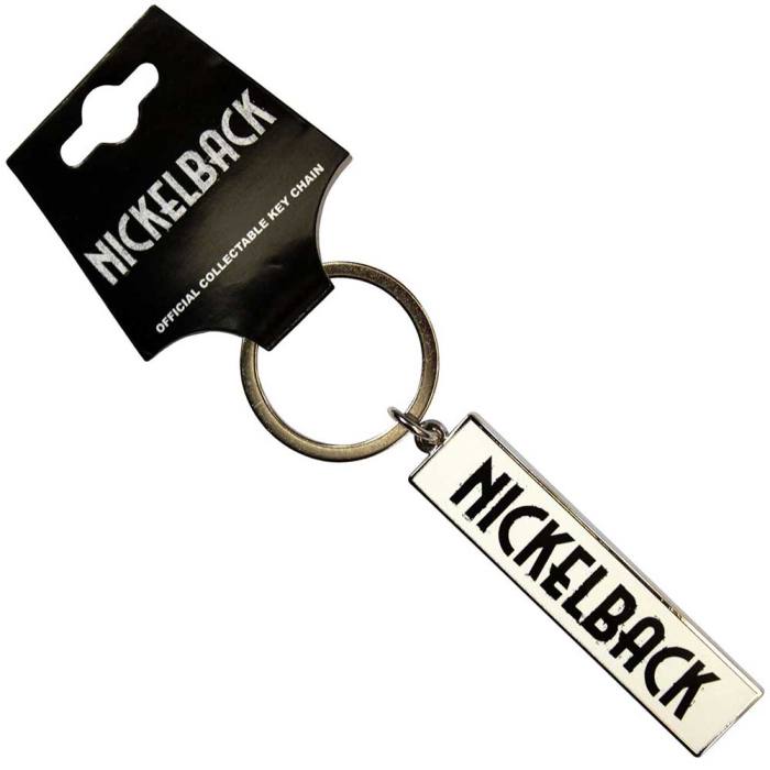 Nickelback obesek za ključe Black Logo White 132709