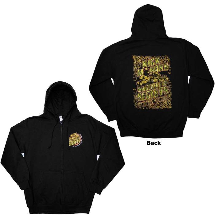 Nick Mason's Saucerful of Secrets Unisex Zipped Hoodie: Echoes Tour (Black) (Back Print & Ex-Tour) 132801
