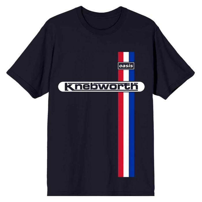 Oasis Unisex T-Shirt: Knebworth Vertical Stripe 132875