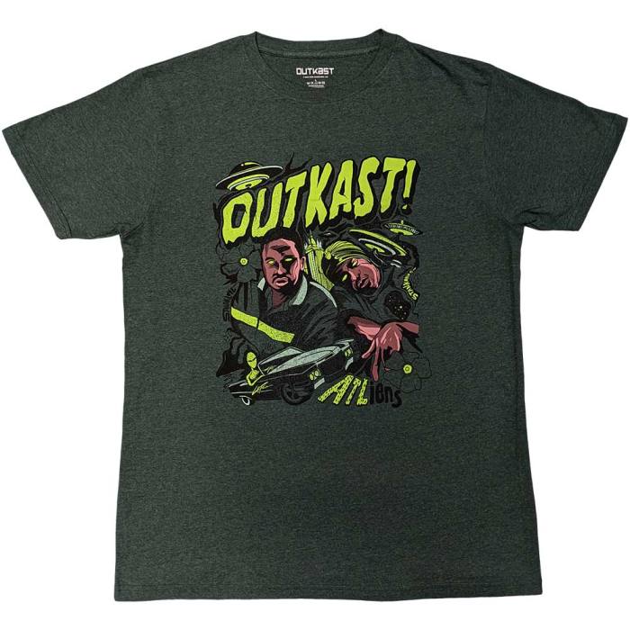 Outkast Unisex T-shirt: ATLiens (Zelena) 132936