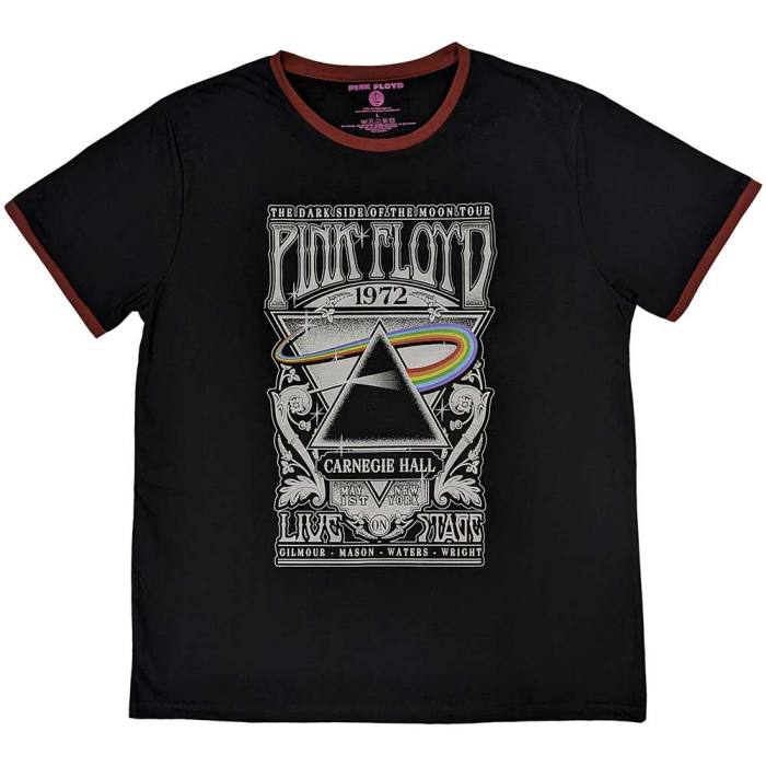 Pink Floyd unisex Ringer T-shirt: Carnegie Hall Poster 133170