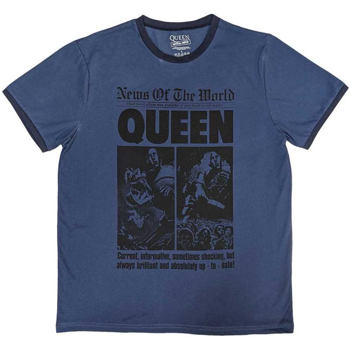 Queen unisex ringer T-shirt News of the World 40th Front Page 133490