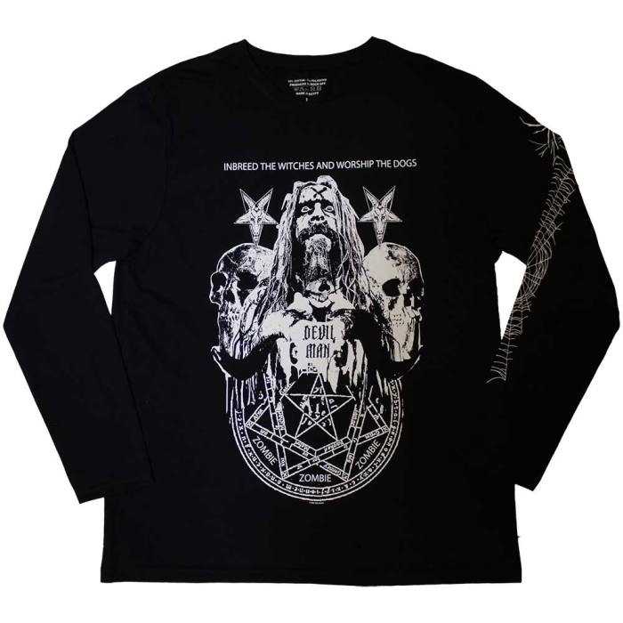 Rob Zombie Unisex Long Sleeve T-Shirt: Devil Man (tisk na rokavu) 133695