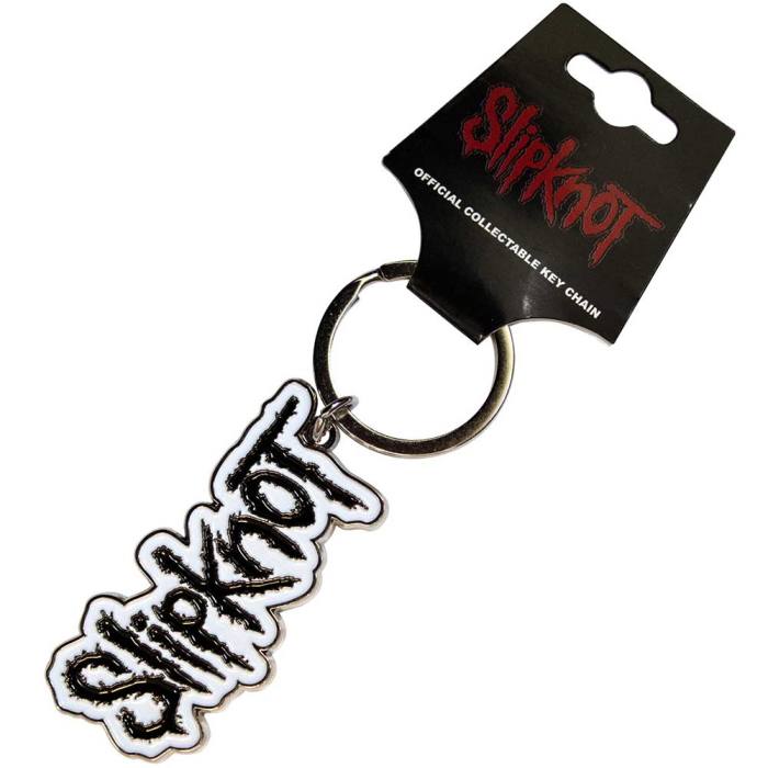 Slipknot Keychain: Black Logo White Border 133847