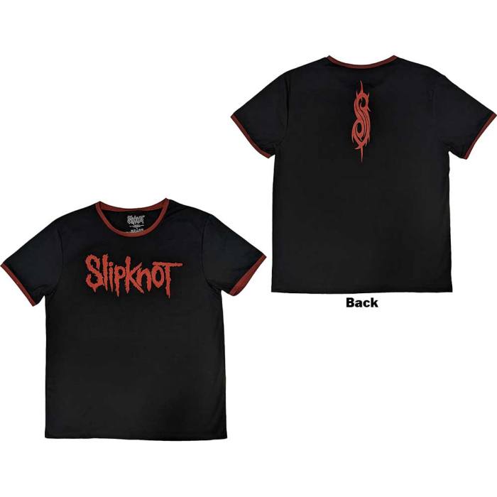 Slipknot Unisex Ringer T-Shirt: Logo (Back Print) 133860
