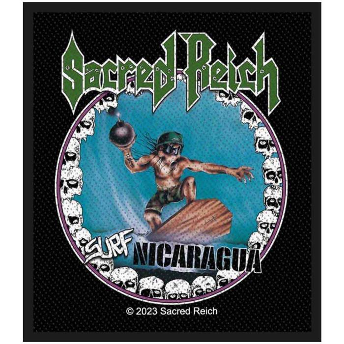 Sacred Reich Standard Woven Patch: Surf Nicaragua 134018