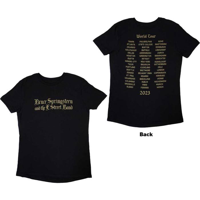 Bruce Springsteen Ladies T-Shirt: Tour '23 Religious (Back Print & Ex-Tour) 134055