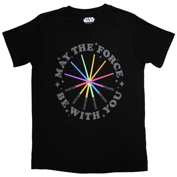 Star Wars Unisex T-Shirt: Rainbow Sabers 134123