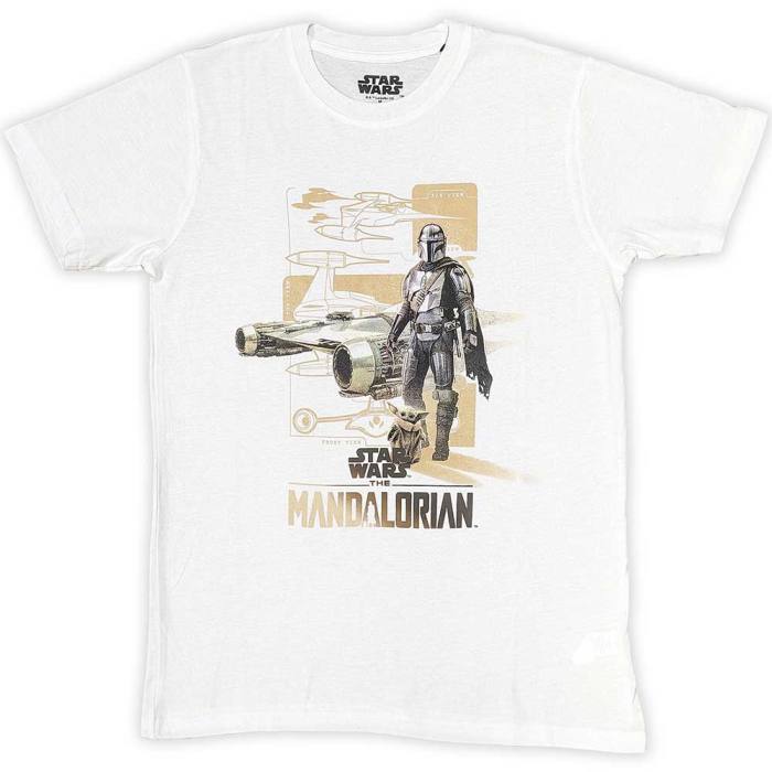 Star Wars Unisex T-Shirt: The Mandalorian Din & Grogu (Bela) 134180