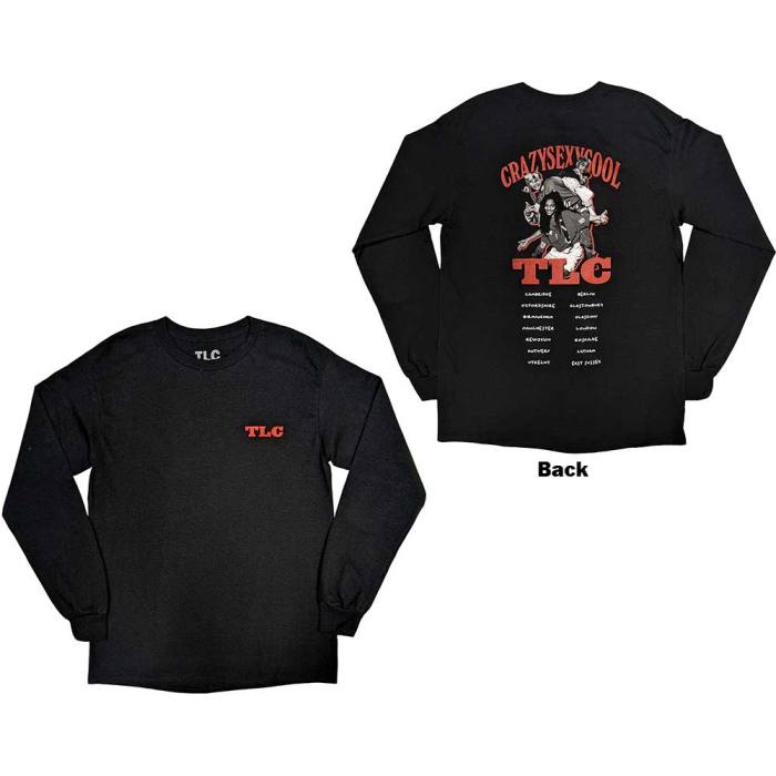 TLC Unisex Long Sleeve T-Shirt: CrazySexyCool Photo European Tour 2022 (Back Print & Ex-Tour) 134474