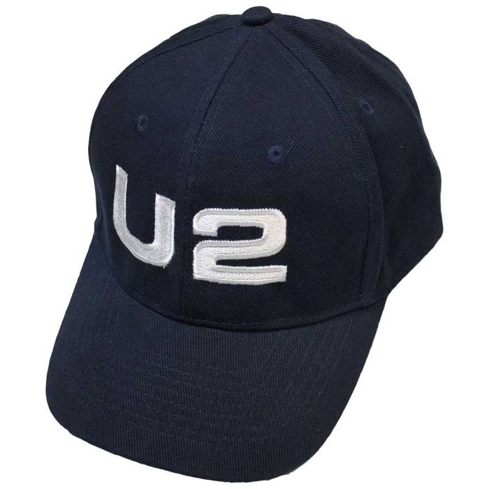U2 Unisex Baseball Cap: White Logo (Navy Blue) (Ex-Tour)  134805