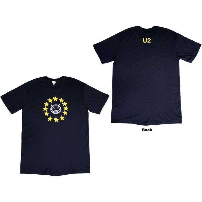 U2 Unisex T-Shirt: EU Stars 2018 (temno moder) 134832