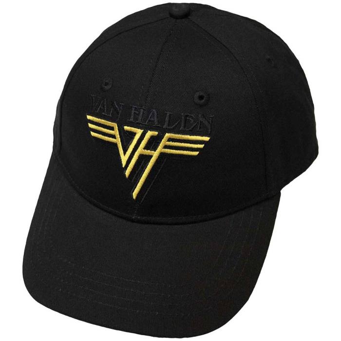 Van Halen unisex kapa s ščitnikom: Text & Yellow Logo (črna) 134843