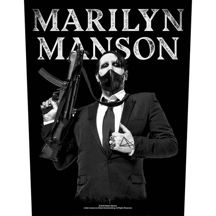 Našitek Marilyn Manson Machine Gun Hrbtni 135802