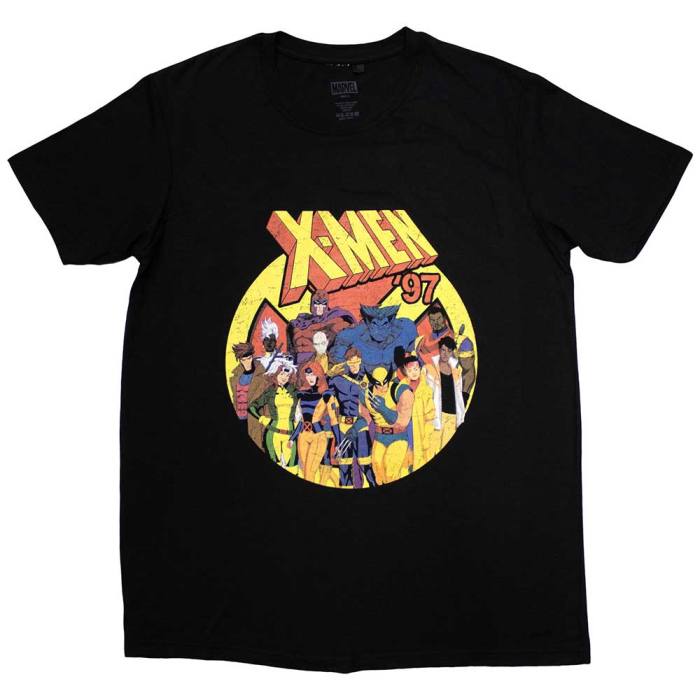 Marvel Comics Unisex T-Shirt: X-Men '97 Assemble Circle (Black) 135006