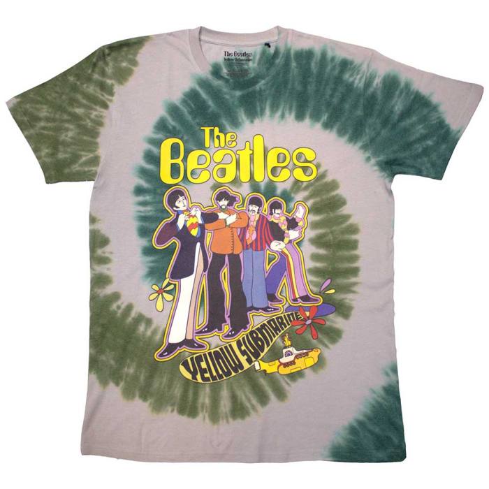 The Beatles Unisex T-shirt: Yellow Submarine Band In Line (Bela) (Wash Collection) 135052