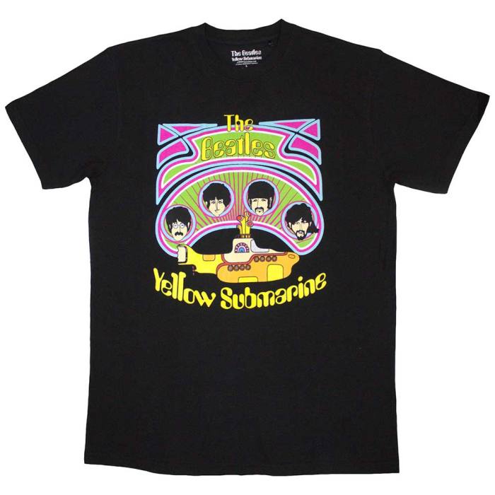 The Beatles Unisex T-Shirt: Yellow Submarine Heads in Circles v2 135064