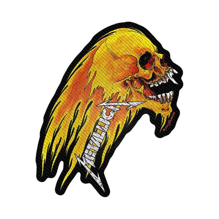 Našitek Metallica Flaming Skull Cut Out 146683