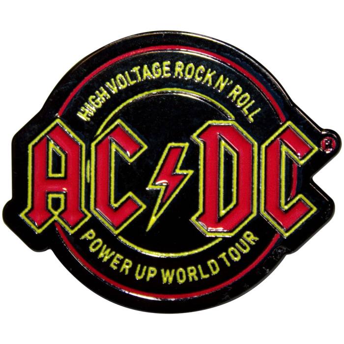 AC/DC  Pin Badge: High Voltage Rock N Roll PWR-UP World Tour  (Ex-Tour) 195310
