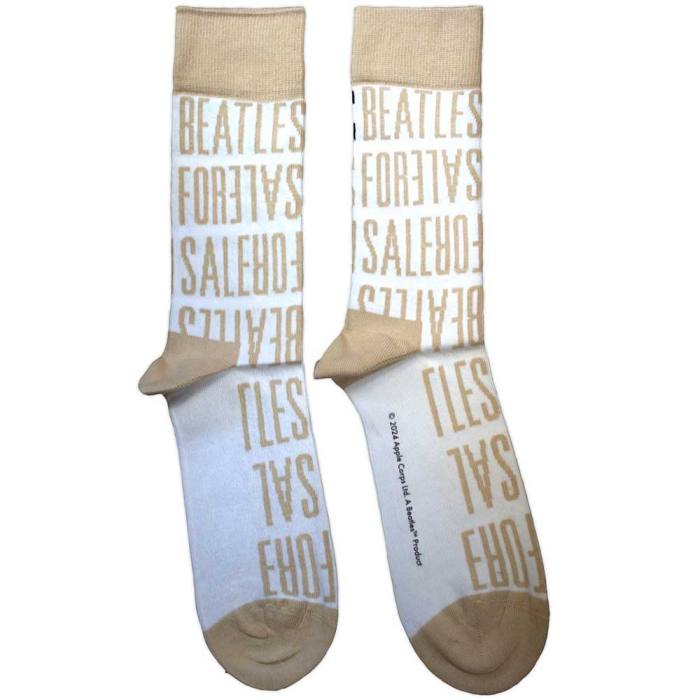 The Beatles Unisex Ankle Socks: For Sale Text Repeat (Bela) (Velikost UK 7 - 11) 195955