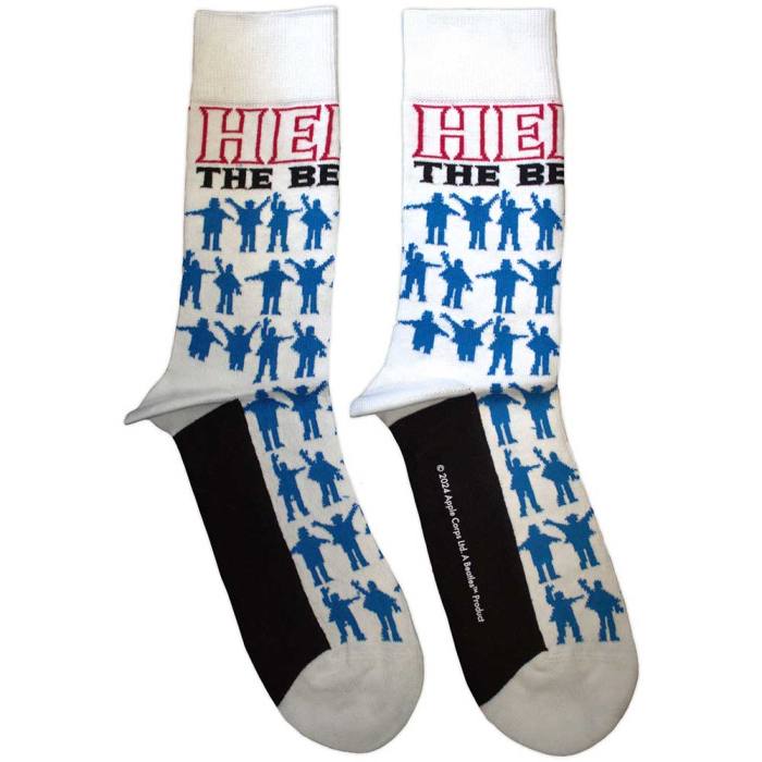 The Beatles Unisex Ankle Socks: Help Silhouettes Repeat (Bela) (Velikost UK 7 - 11) 195957