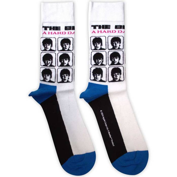 The Beatles Unisex Ankle Socks: A Hard Day's Night Album (Bela) (Velikost UK 7 - 11) 195958
