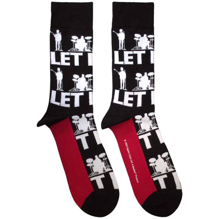 The Beatles Unisex Ankle Socks: Let It Be Silhouettes Repeat (Črna) (Velikost UK 7 - 11) 195959