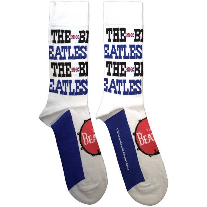 The Beatles Unisex Ankle Socks: Budokan Poster & Drum Logo (Bela) (Velikost UK 7 - 11) 195972