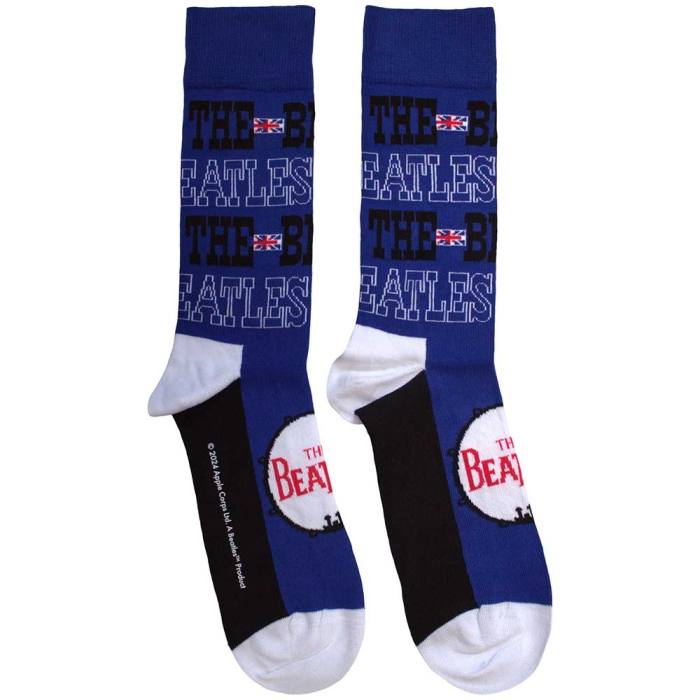 The Beatles Unisex Ankle Socks: Budokan Poster & Drum Logo (Modra) (Velikost UK 7 - 11) 195973