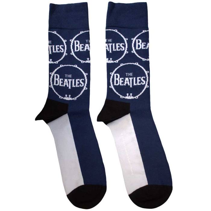 The Beatles Unisex Ankle Socks: Drum Logo Repeat (Mornarsko modra) 195976