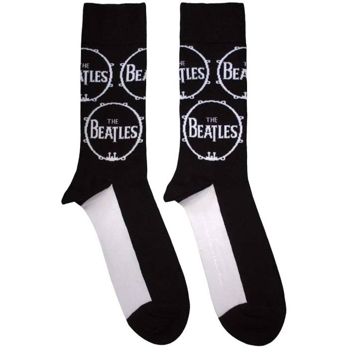 The Beatles Unisex Ankle Socks: Drum Logo Repeat (Črna) 195977