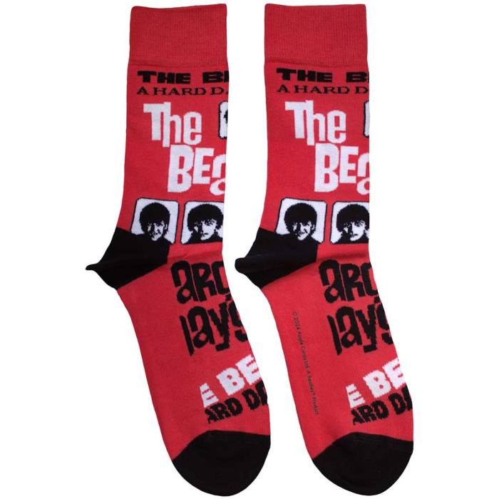 The Beatles Unisex Ankle Socks: A Hard Day's Night (Rdeča) 195978