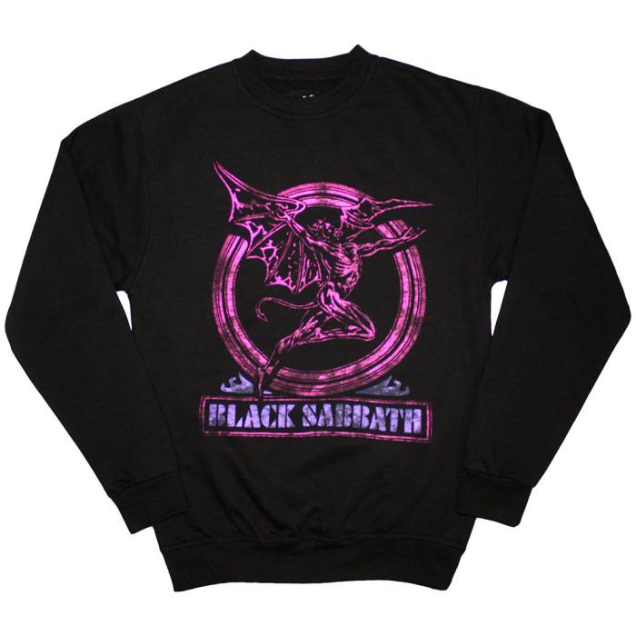 Black Sabbath Unisex Sweatshirt: Neon Pink Henry (Oversized) 196727