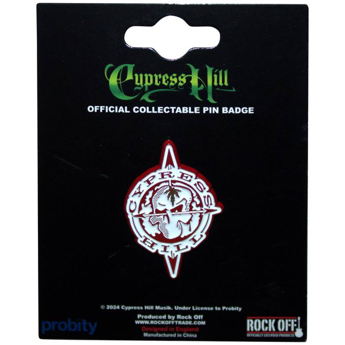 Cypress Hill Pin Badge: Skull Compass 196893