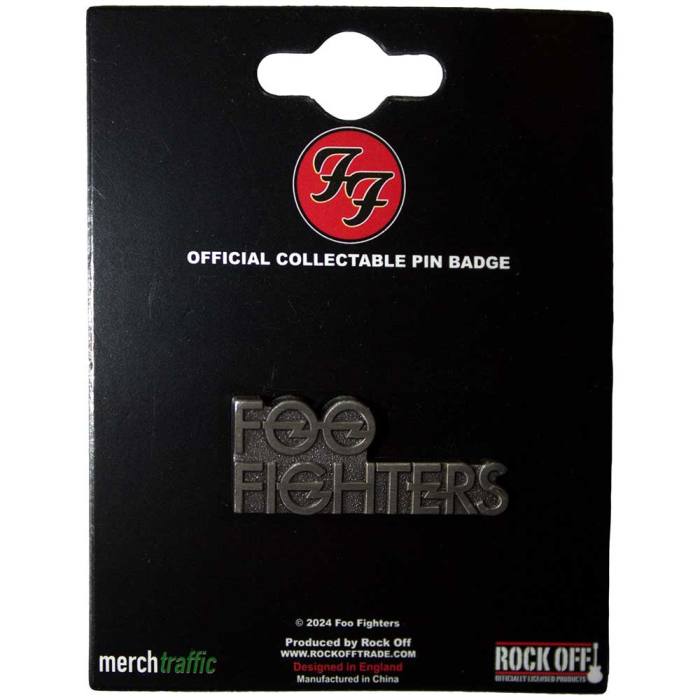 Foo Fighters Pin Badge: Stacked Logo 197284