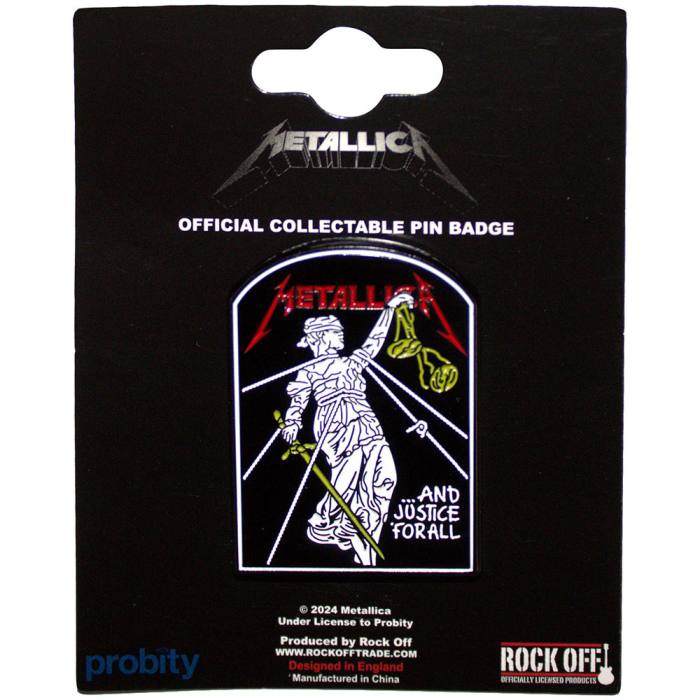 Metallica Pin Badge: And Justice For All Tombstone 198866