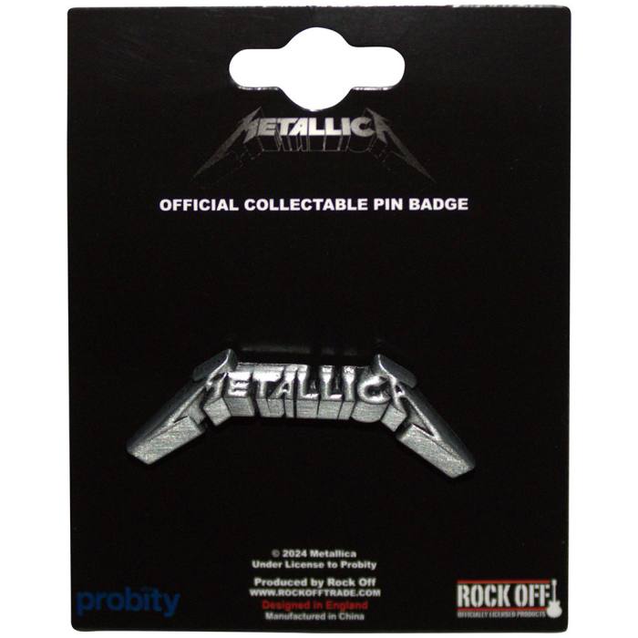Metallica Pin Badge: 3D Logo 198868