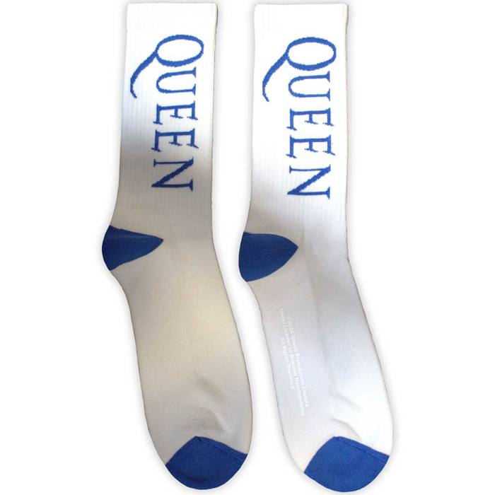 Queen Unisex Nogavice: Modri Logotip (Velikost UK 7 - 11) 199810