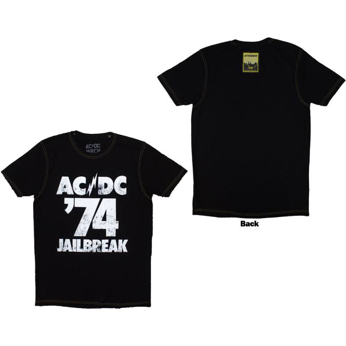 AC/DC Unisex T-shirt: 74 Jailbreak (Črni) (Zadnji Print & Ex-Tour) 201288