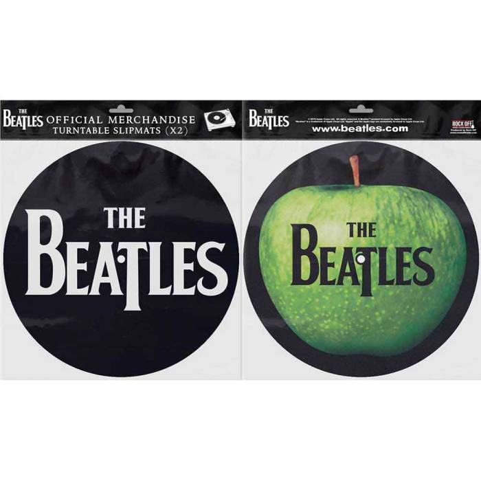The Beatles Turntable Slipmat Set: Drop T Logo & Apple 201846