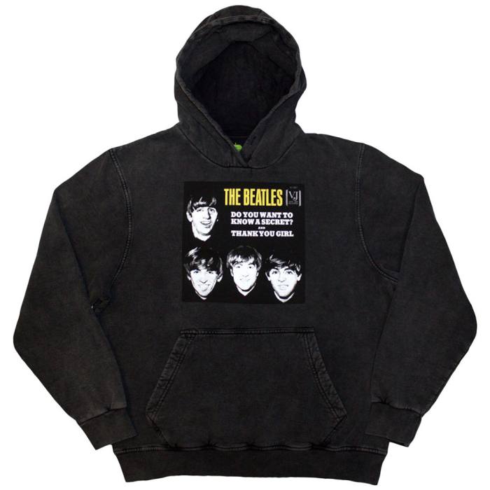 The Beatles Unisex Stone Wash Pullover Hoodie: VJ Secret Sleeve 201859