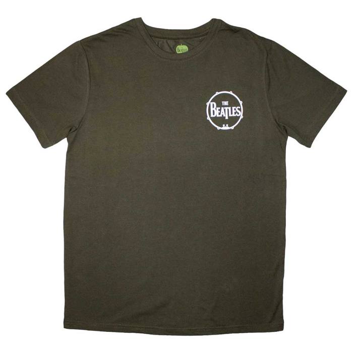 The Beatles Unisex T-Shirt: Mini Drum Logo (Zelena) 201894