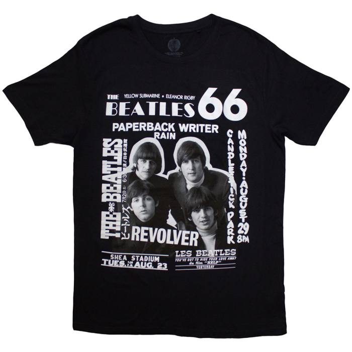 The Beatles Unisex T-Shirt: 1966 (Black) 201924