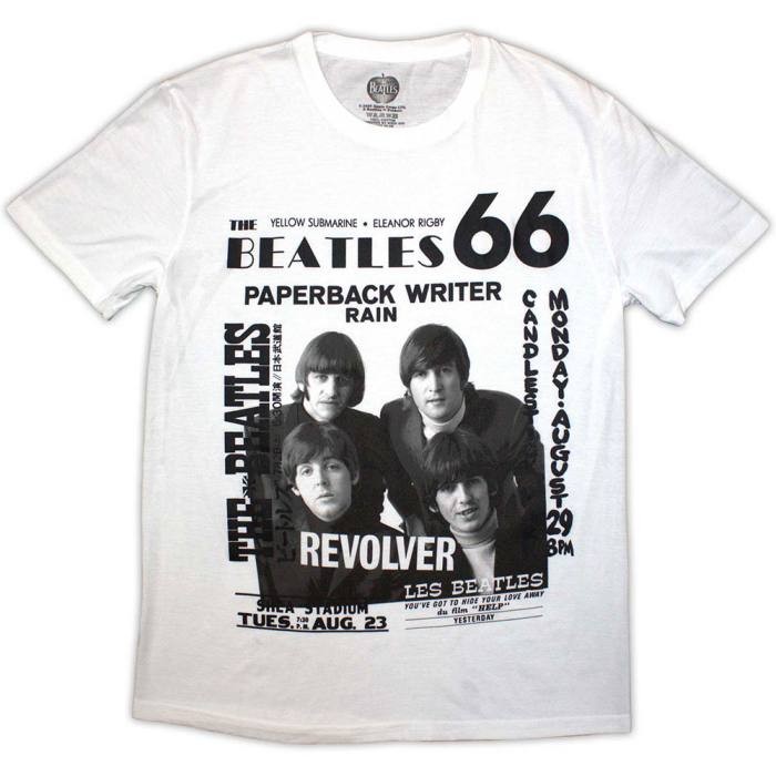 The Beatles Unisex T-Shirt: 1966 (White) 201936