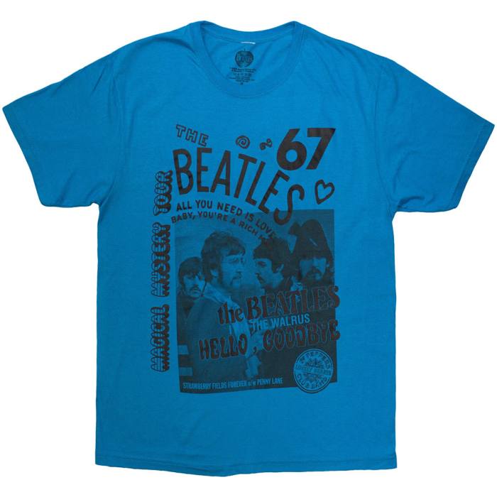 The Beatles Unisex T-Shirt: 1967 (Blue) 201942