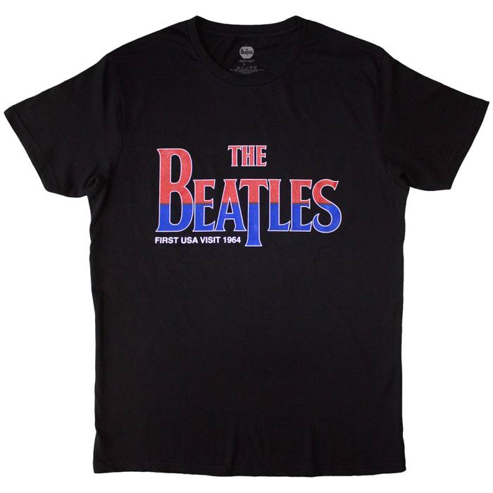 The Beatles Unisex T-Shirt: First USA Visit (Black) 202014