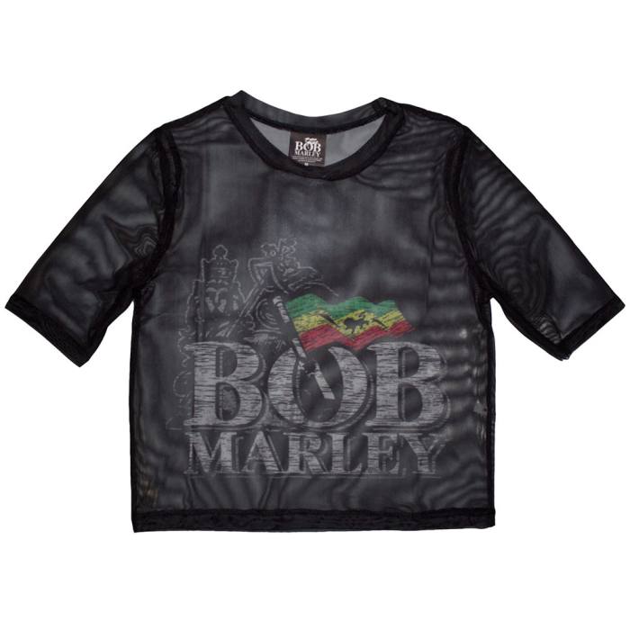 Bob Marley Ženski Crop Top: Logo (Mesh) 202298