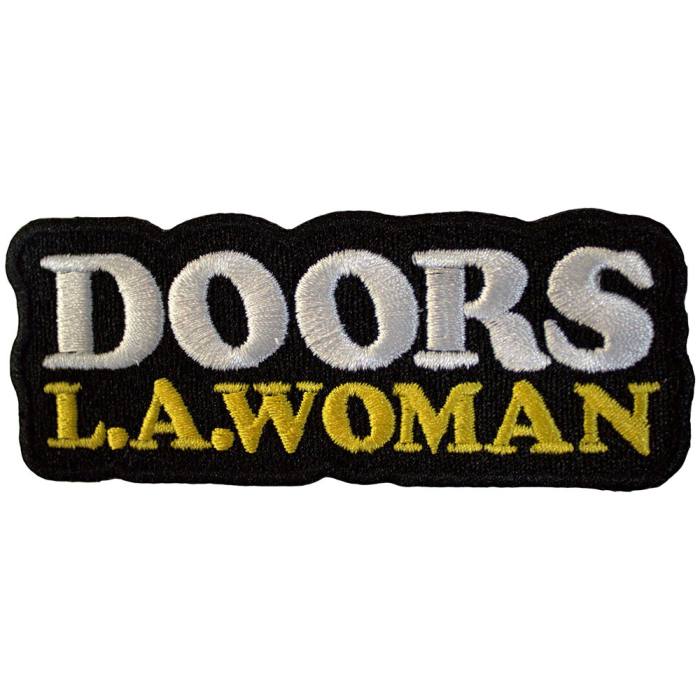 The Doors Woven Patch: LA Woman Text Logo 202819