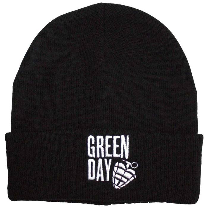 Green Day Unisex Beanie Hat: Stacked Logo & Grenade 203157